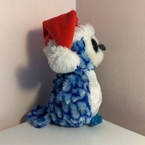 Ty Beanie Baby Owl Icicles with Santa Hat Tags - Picture 4 of 10